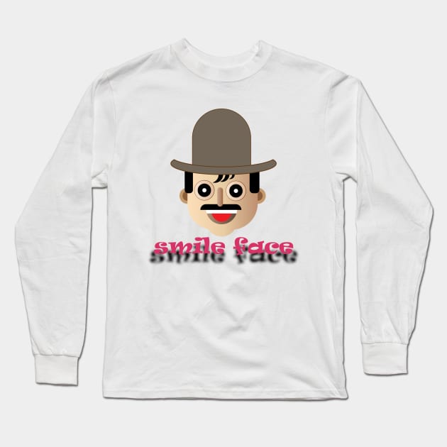 smile face Long Sleeve T-Shirt by Maro Design